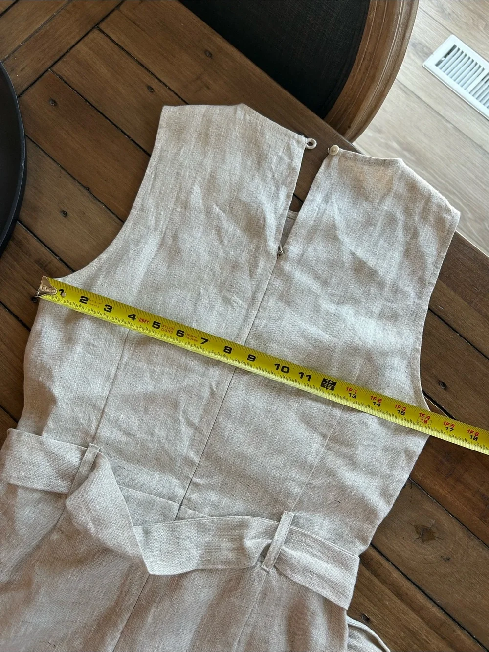 Reformation Naomi Linen Tan Belted Jumpsuit 6 Petite